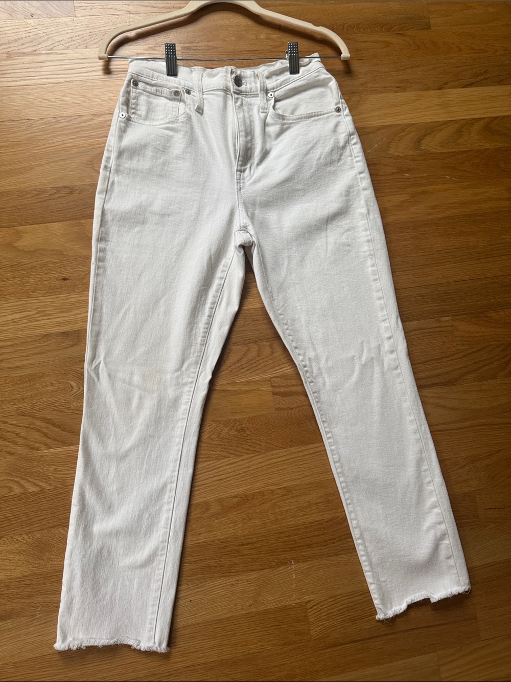 Madewell Women’s Straight-Leg Cream Jeans - High Rise